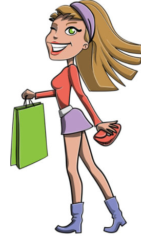 Girl holding green handbag